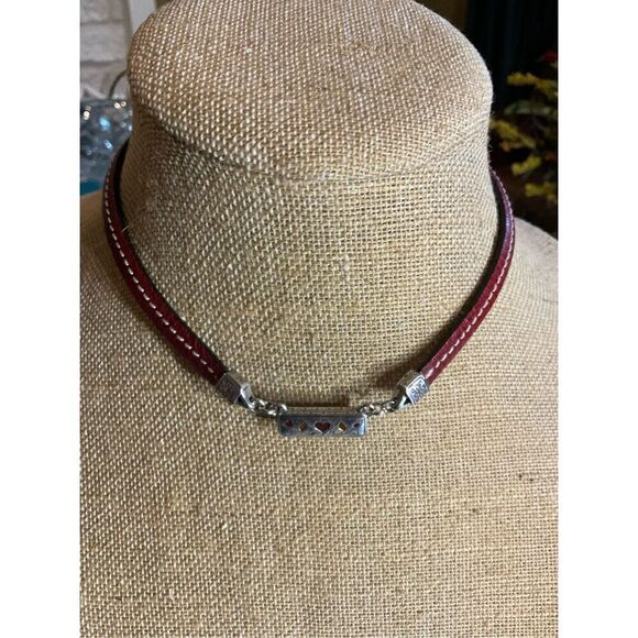 Brighton Reversible Leather Silver Necklace - Picture 6 of 11
